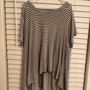 We the Free Asymmetrical striped high low t-shirt.